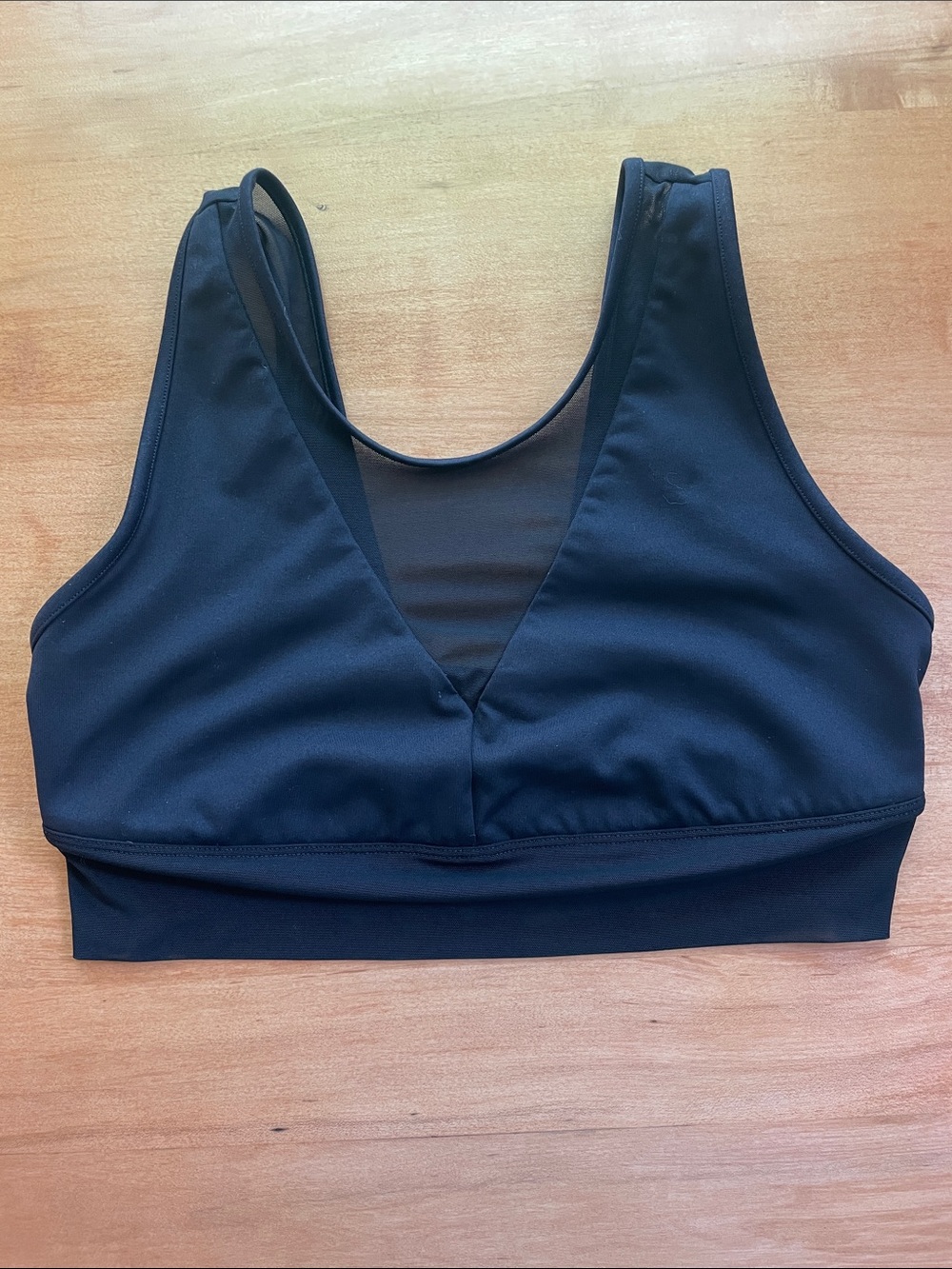 ALO Yoga Black Jubilee Mesh-Back Sports Bralette Crop Size Medium